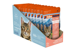 Feline Natural: Pouches, Lamb & Salmon Feast 85g (12 Pack)