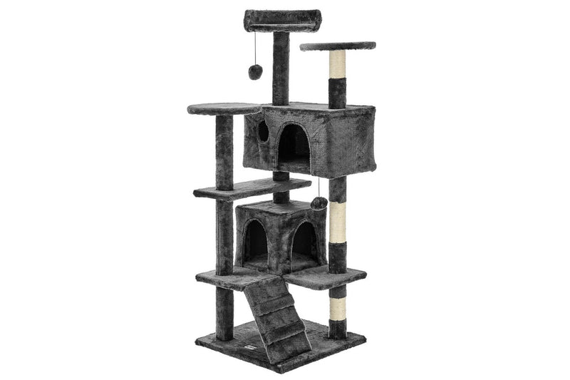 Zoomies Medium Cat Tree Condo with Sisal Scratching Posts - 133cm