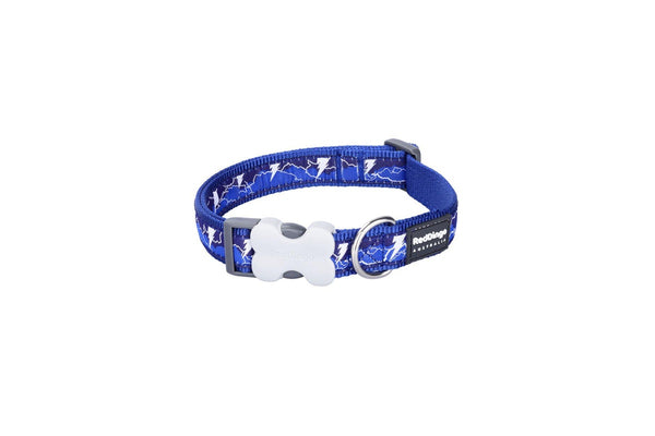 Dog Collar By Red Dingo Lightning Navy Blue