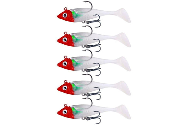 5 Piece Hengjia So071 t Tail Lead Fishing Lure Soft Bait 8.5cm 10.6g