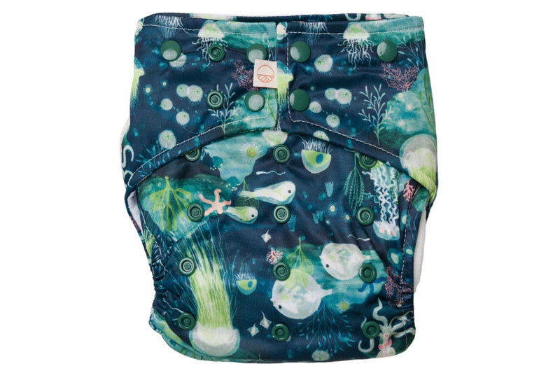 Nestling: Sassy Snap Nappy Cover - Under the Sea