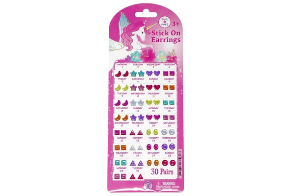 Pink Poppy: Dreamy Unicorn Stick On Earrings (30 Pairs)