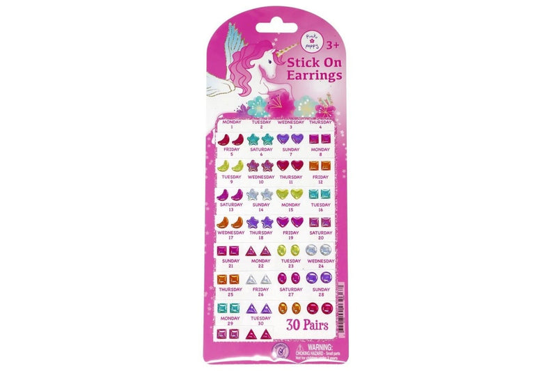 Pink Poppy: Dreamy Unicorn Stick On Earrings (30 Pairs)