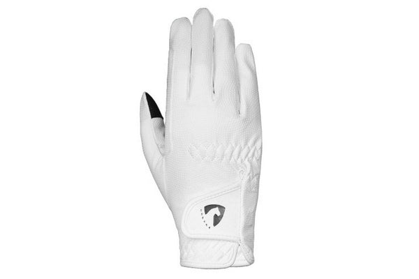 Hy Womens/Ladies Sparkle Riding Gloves (White) (XL)