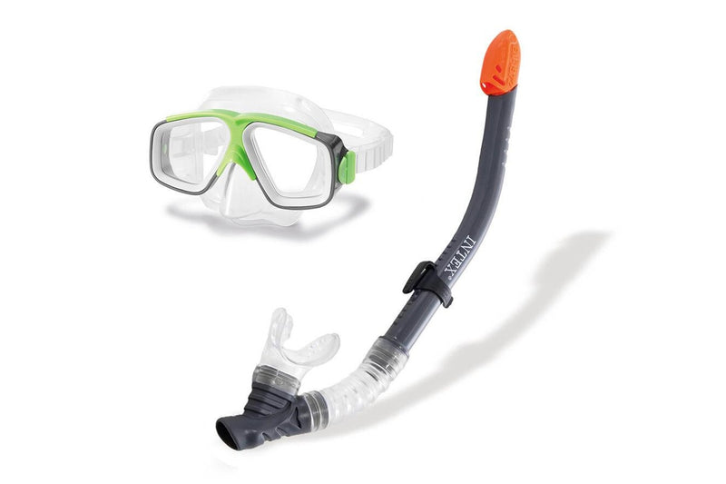 Intex Surf Rider Snorkle And Mask Rubber Outdoor Beach Pool Swimming Diving Set