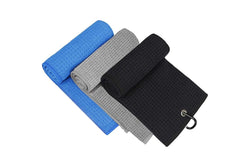 HYPERANGER 3 Pack Microfiber Golf Towels with Clip - Multicoloured