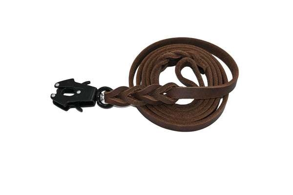 Genuine Leather Comfortable Dog Leash - Brown