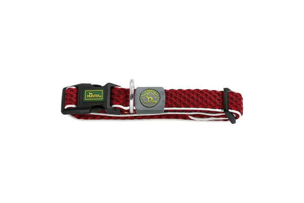 Dog Collar By Hunter Basic Thread Red 20