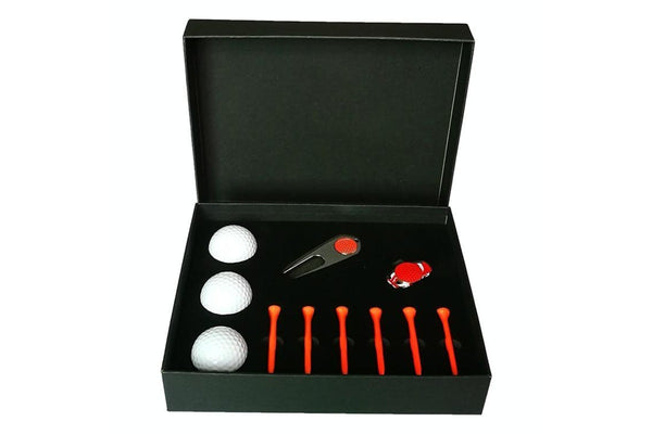 11 In 1 6 Golf Tees & Divot Tool & 3 Golf Balls Gift Box Set