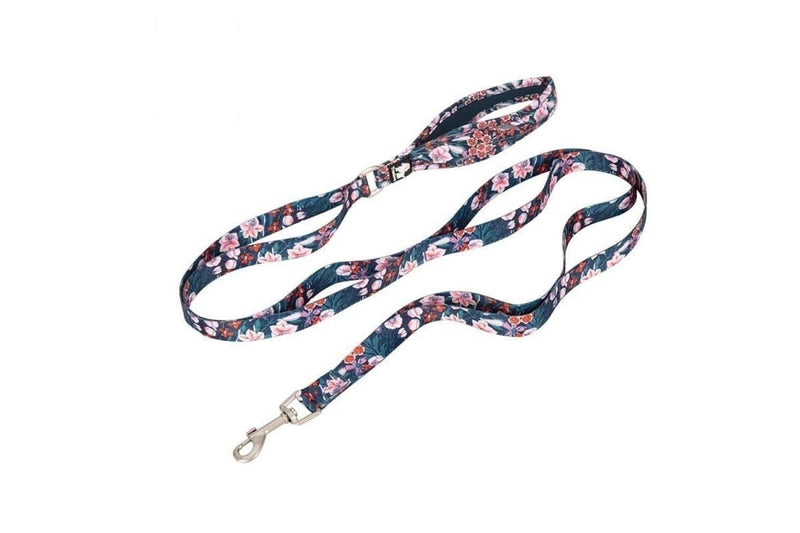 Floral Design Padded Handle Pet Leash