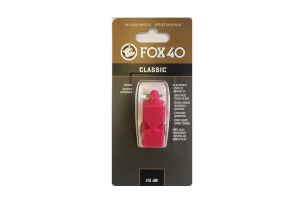 Fox 40 Classic Whistle Safety Outdoor Camping Sports Referee Football - Red