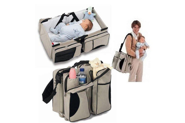 3 in 1 Nappy Bag Diaper Bag Travel Bassinet Nappy Changing Station Carrycot Baby Bed