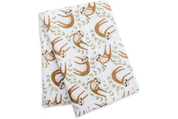 Lulujo: Muslin Cotton Swaddle - Sloth