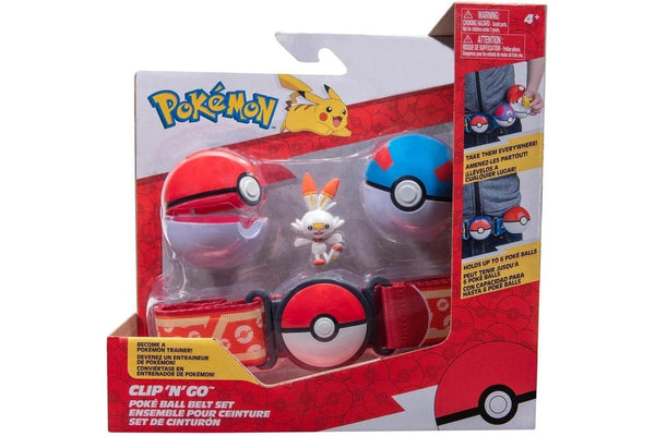 Pokemon Clip 'N' Go: Poke Ball Belt Set - Scorbunny