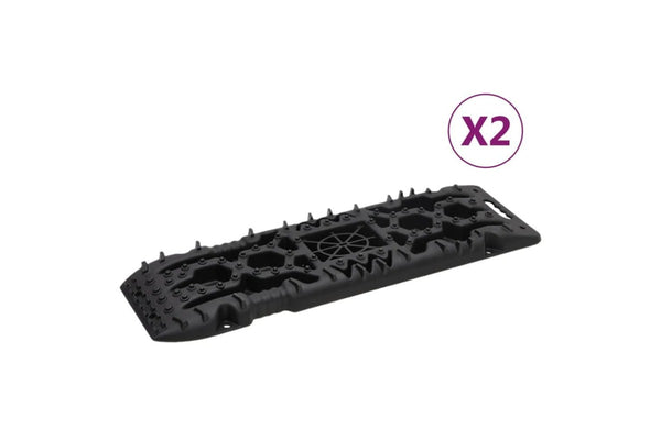 Traction Boards 2 Pcs Black 107x31x7 Cm Nylon Xobiio