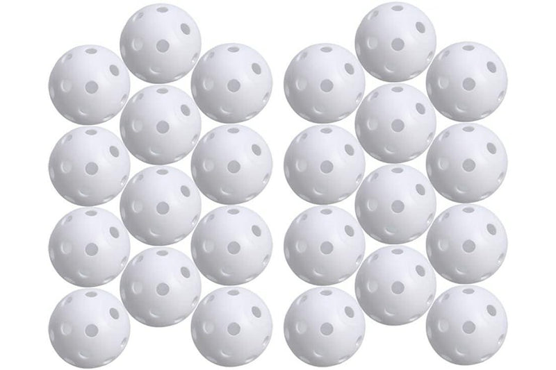 100 Pack White Plastic Golf Training Balls for Swing Practice and Driving Range