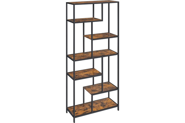 VASAGLE 6-Tier Bookshelf - Rustic Brown