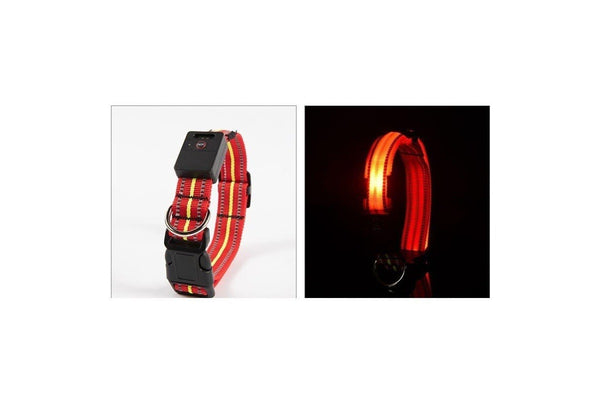 Durable Comfortable Usb Rechargeable Waterproof Glowing Led Pet Collar For Small Big Dogs