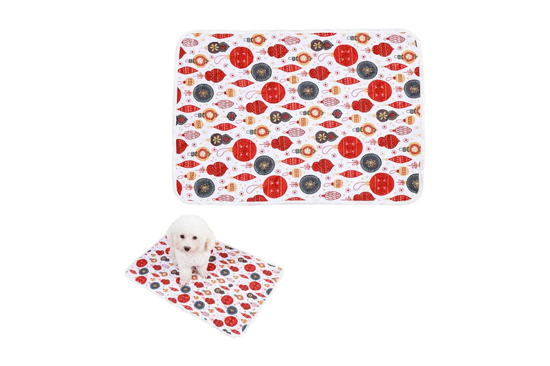 Christmas Washable Reusable Pet Dog Training Pads Pee Mat Absorbent Cushion Bed Style 1