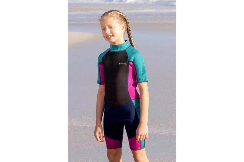 Mountain Warehouse Childrens/Kids Contrast Panel Wetsuit (Grape) (13 Years)