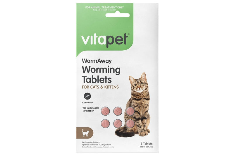 Vitapet: Wormaway Cat Tablets (6 Pack)