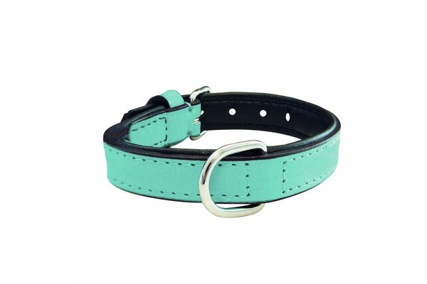 Dog Collar By Gloria 30 cm Padded Leather Blue