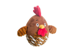 House Of Paws Chicken Rope Dog Toy (Brown/Red) (One Size)