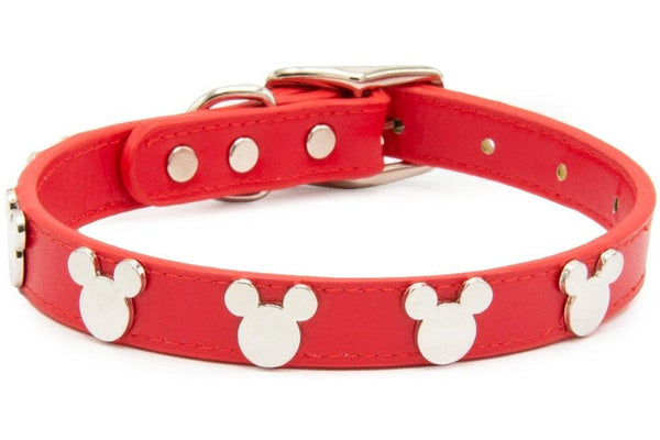 Disney: Mickey Mouse Icon Vegan Leather Dog Collar - X-Small (0.97cm Wide)