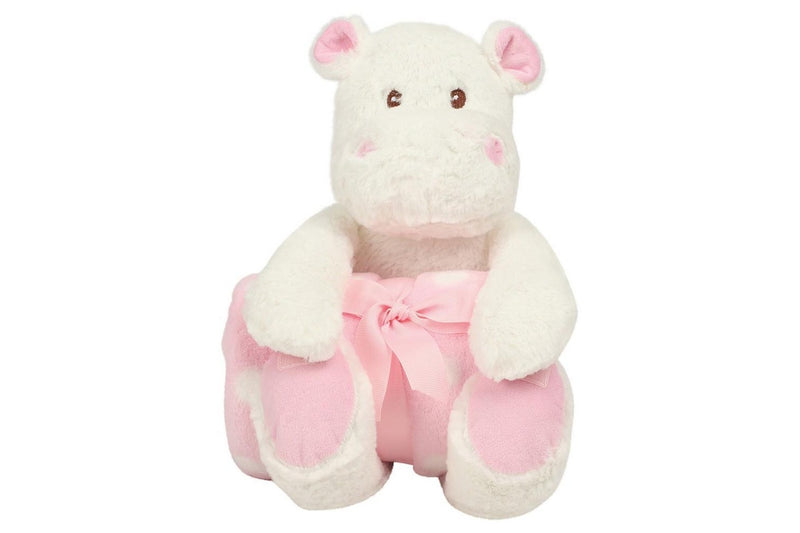 Mumbles Hippo Plush Toy (White/Pink) (One Size)