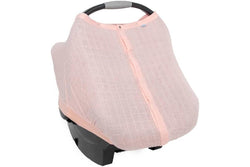 Little Unicorn: Muslin Car Seat Canopy V2 - Rose Petal