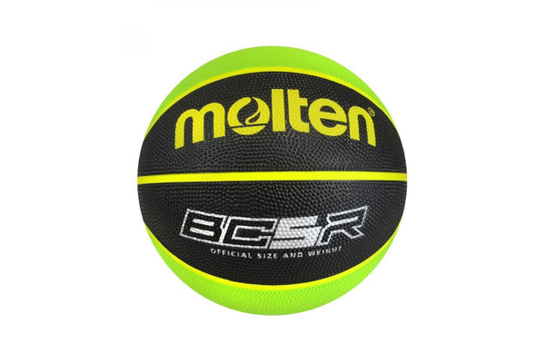 Molten BCR Rubber Basketball - Black / Green - Size 5