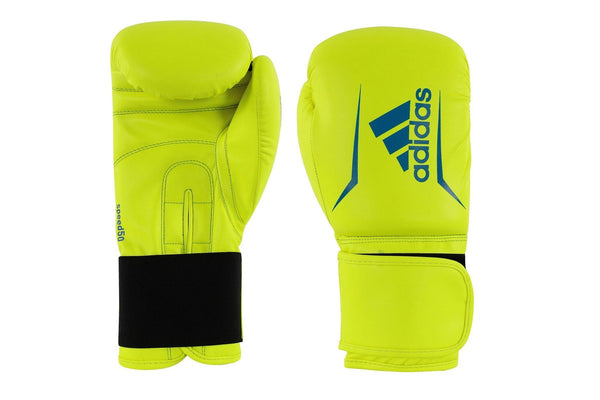 Adidas Speed 50 Boxing Gloves - Solar Yellow / Dark Blue - 14oz