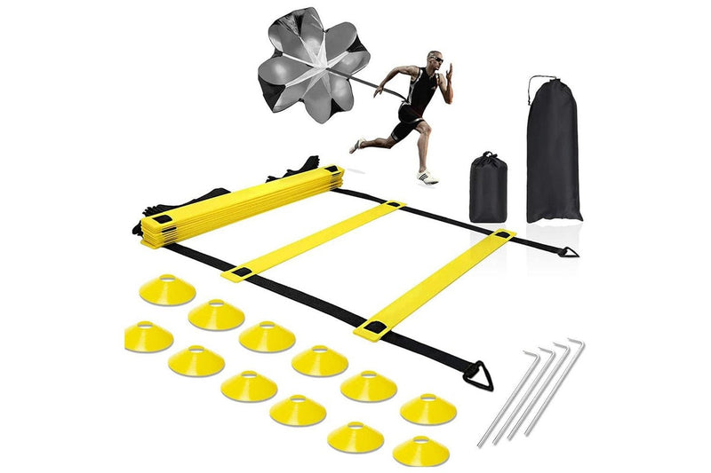 12 Rung Speed Agility Ladder Training Set Exercise Ladders for Football Soccer Footwork Training Sports