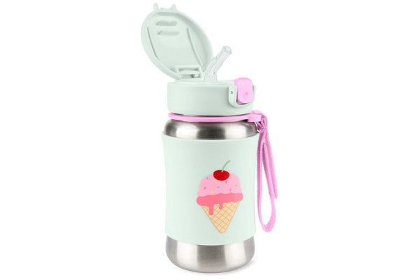 Skip Hop: Spark Style Stainless Steel Straw Bottle - Ice Cream