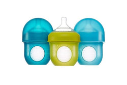 Boon: Nursh Silicone Pouch Bottles 3pk - Blue (4oz)