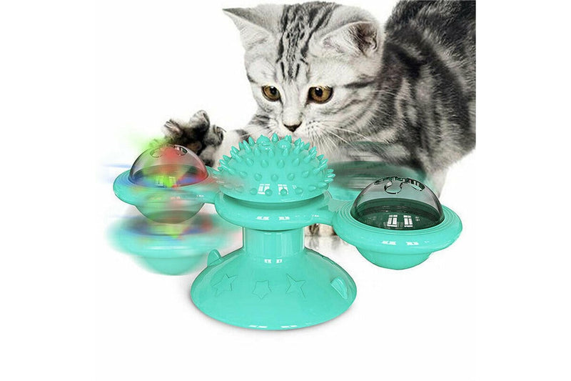 Funny Windmill Cat Toy Pet Turntable Teasing Interactive Toy