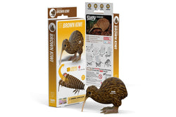 Eugy: Brown Kiwi #2 - 3D Cardboard Model