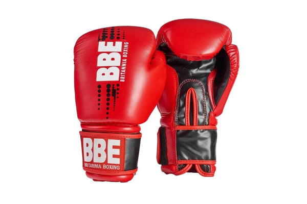 BBE Unisex Adult Boxing Club FX Boxing Gloves (Black/Red) (12oz)