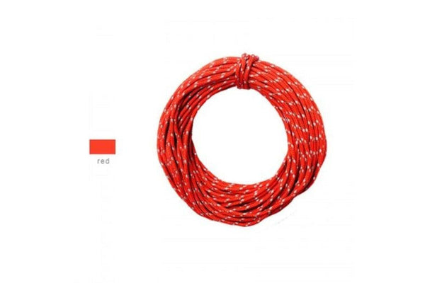 Reflective Paracord Parachute Cord Tent Wind Rope Clothesline Survival Equipment 50 Feet Red - Standard