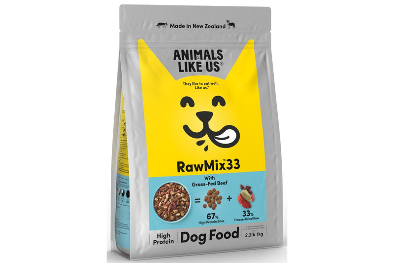 Animals Like Us: RawMix33 with Grass-Fed Beef Dog Food (1kg)