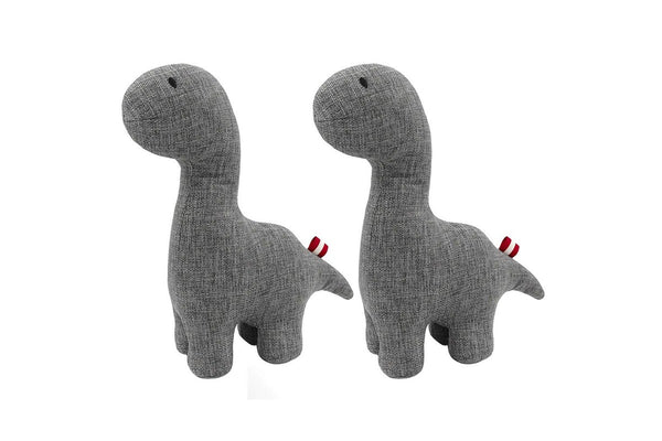 2PK Louie Living Urban Dog Cat Durable Squeak Bite Chew Toy Davie the Dino Plush