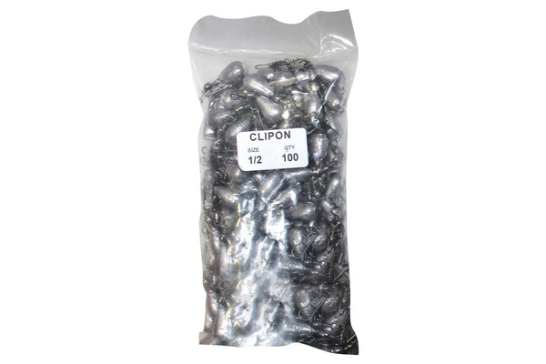 Clip-On Sinker Bulk Pack 1/2oz x 100