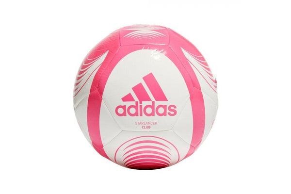 Adidas: Starlancer Club Football Soccer Ball - White / Solar Pink - Size 5