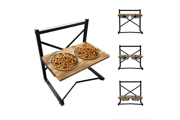 PETSWOL Raised Dog Food Bowl Stand