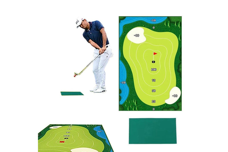 Chipping Golf Game Mat Set Golf Practice Mat Play Mat Indoor Outdoor Games Equipment