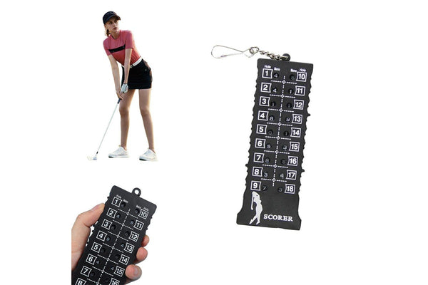 18 Hole Golf Score Counter Outdoor Sport Golf Scoreboard Training Practice Competition Accessory Black