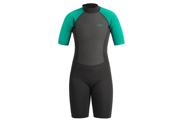 Urban Beach Womens/Ladies Sailfin Short-Sleeved Wetsuit (Black/Aquamarine) (L)