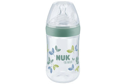 NUK: For Nature PP Bottle with Medium Teat - Green (260ml)