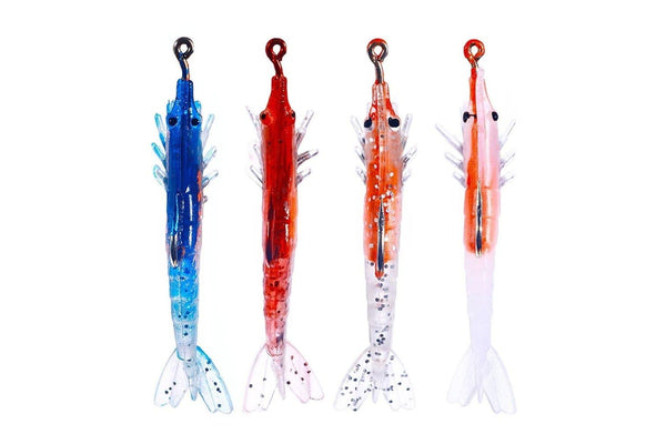 Pack Of 5 6cm 3g Soft Shrimp Lures For Sea Bass