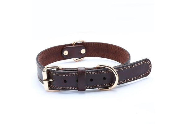 Classic Leather Design Adjustable Dog Collar